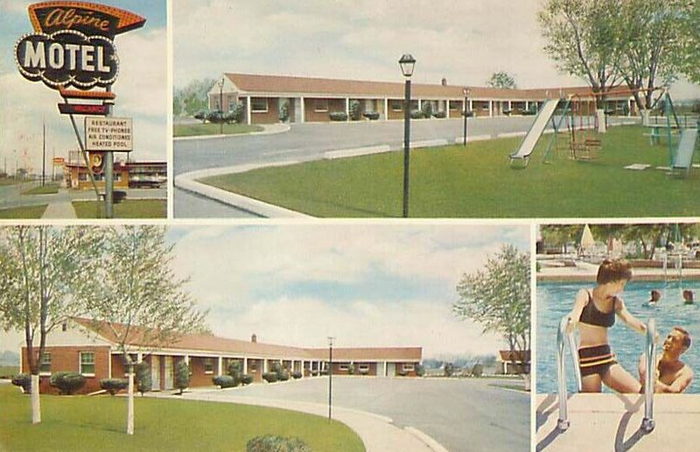 Alpine Motel - Postcard